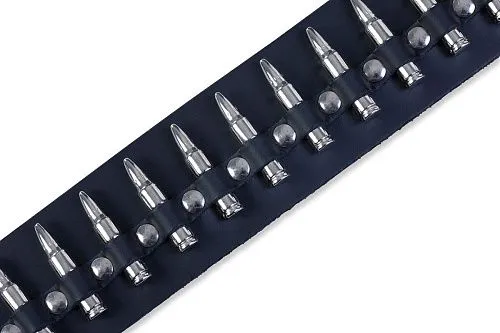 Levy's PM28-2B-BLK Rebel Series Ремень для гитары, кожаный, черный.