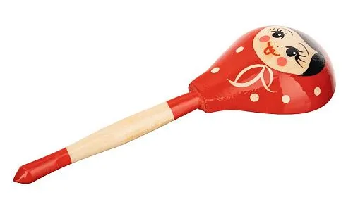 "Хохлома" LHL6601 Ложка деревянная полубаская, роспись "Матрешка".