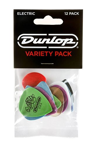 Dunlop PVP113 Набор медиаторов для электрогитары Electric Pick Variety Pack, 12шт.