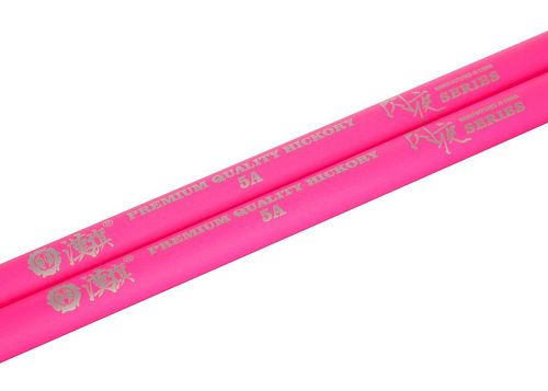 HUN 10101003002 Fluorescent Series 5A Pink Барабанные палочки, розовые.