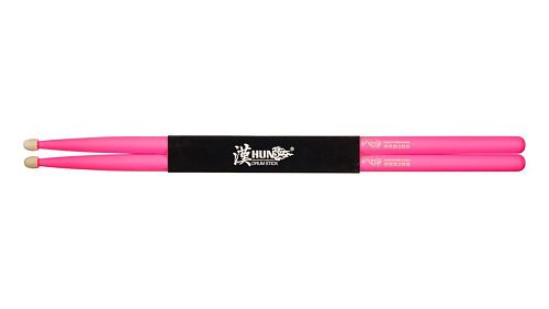 HUN 10101003002 Fluorescent Series 5A Pink Барабанные палочки, розовые.