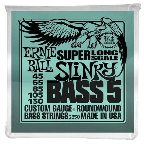 Ernie Ball 2850 (45-130) Комплект струн для 5-струнной бас-гитары с мензурой от 35".