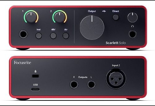 Focusrite Scarlett Solo 4rd Gen Аудио интерфейс USB.