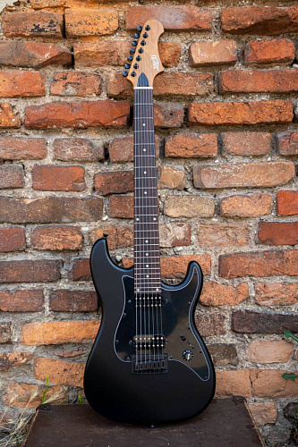 JET JS-407 MBK R Электрогитара 7-ми струнная, Stratocaster.