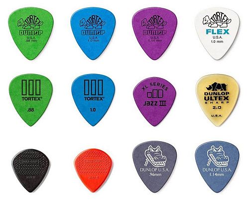 Dunlop PVP113 Набор медиаторов для электрогитары Electric Pick Variety Pack, 12шт.