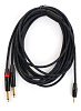 AuraSonics J35Y2J63-3-LONG Коммутационный Y-кабель jack 3.5мм <-> 2 x jack 6.35 мм.-0