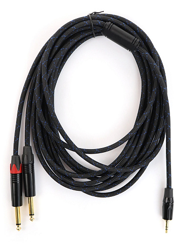 AuraSonics J35Y2J63-3-LONG Коммутационный Y-кабель jack 3.5мм <-> 2 x jack 6.35 мм.