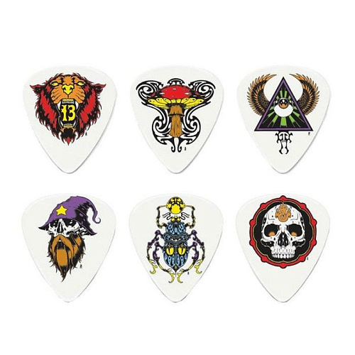Dunlop BL115P1.0 Alan Forbes S2 Набор медиаторов. 6 рисунков Алана Форбса. 6 штук в упаковке.