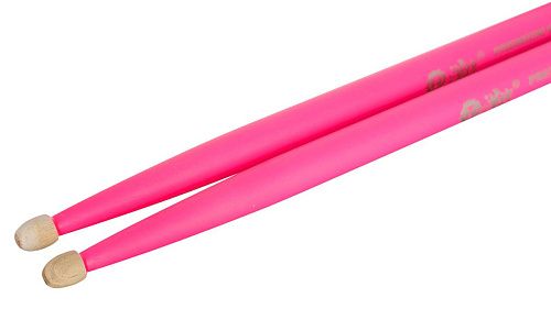 HUN 10101003002 Fluorescent Series 5A Pink Барабанные палочки, розовые.