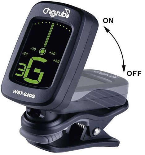 Cherub WST-640G Цифровой гитарный тюнер «прищепка».