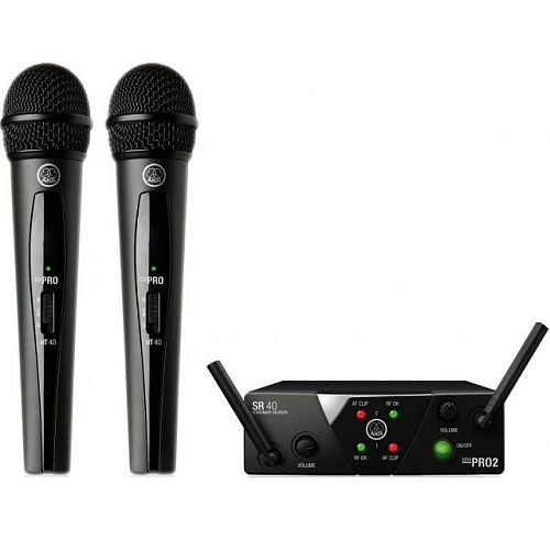 AKG WMS40 Mini2 Vocal Set BD US25BD (537.9-540.4) Вокальная радиосистема с 2-мя ручными микрофонами.