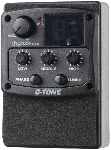 Cherub GT-2 Гитарный эквалайзер цифровой 3-полосный с тюнером и фэйзер эффектом. 