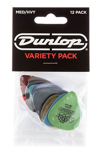 Dunlop PVP102 Набор медиаторов Guitar MED/HVY Pick Variety Pack, 12 шт.