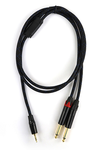 AuraSonics J35Y2J63-1-LONG Коммутационный Y-кабель jack 3.5мм <-> 2 x jack 6.35 мм.