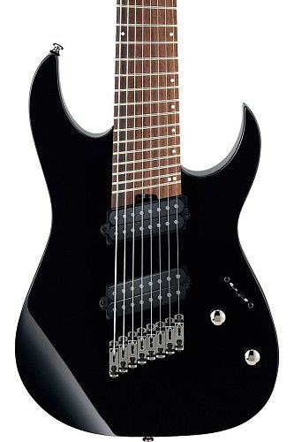 Ibanez RGMS8-BK Мультимензурная восьмиструнная электрогитара.