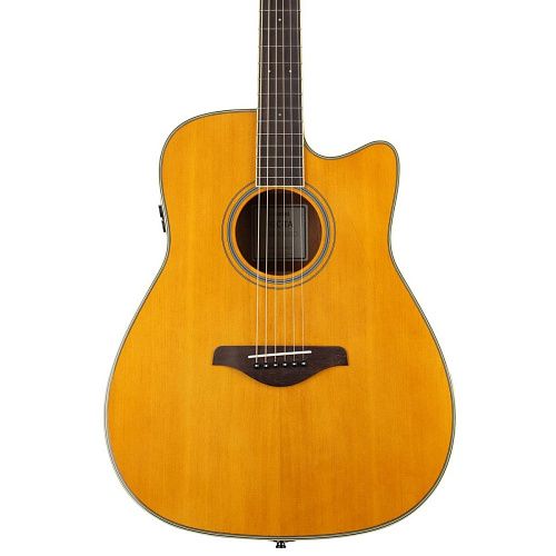 Yamaha FGC-TA VT TransAcoustic Гитара трансакустическая с вырезом.