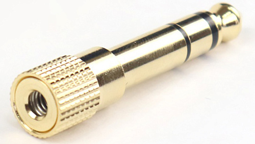 AuraSonics J35J63-G Переходник 6,35 мм стерео штекер - 3,5 мм стерео гнездо.