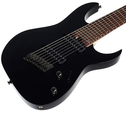 Ibanez RGMS8-BK Мультимензурная восьмиструнная электрогитара.