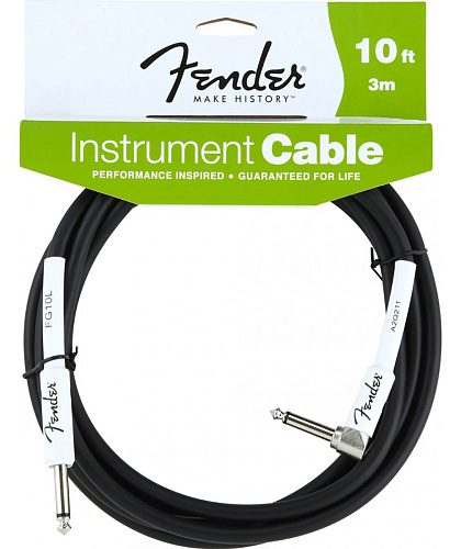 Fender 10' Angle Inst CBL BLK Инструментальный кабель.