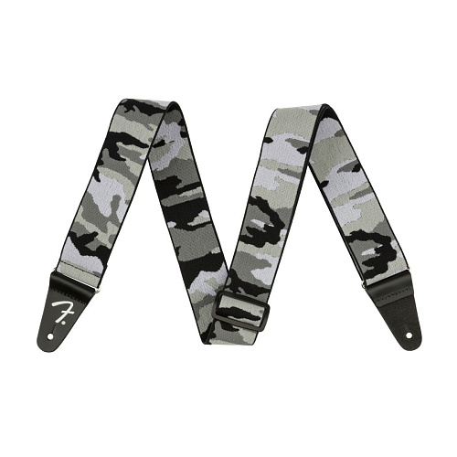 Fender WeighLess 2' Gray Camo Strap Гитарный ремень, цвет - серый камуфляж.