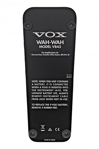 Vox WAH V845 Напольная гитарная педаль с эффектом вау-вау.
