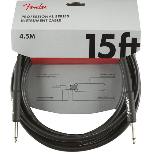 Fender 15' Original INST Cable BLK Инструментальный кабель.